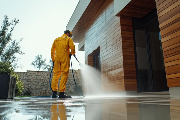 Building exterior cleaning